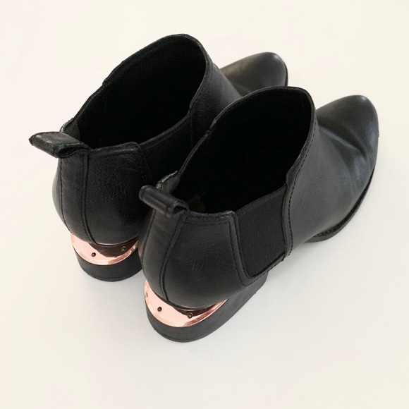 ALEXANDER WANG | KORI BOOT BOOTIES CUT-OUT HEELS ROSE GOLD CUT-OUT HEEL LEATHER - Picture 3 of 16